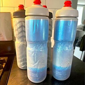 *LIKE NEW* Polar Brand Breakaway Insulated Bottles for Cycling/Sports - Set of 4
